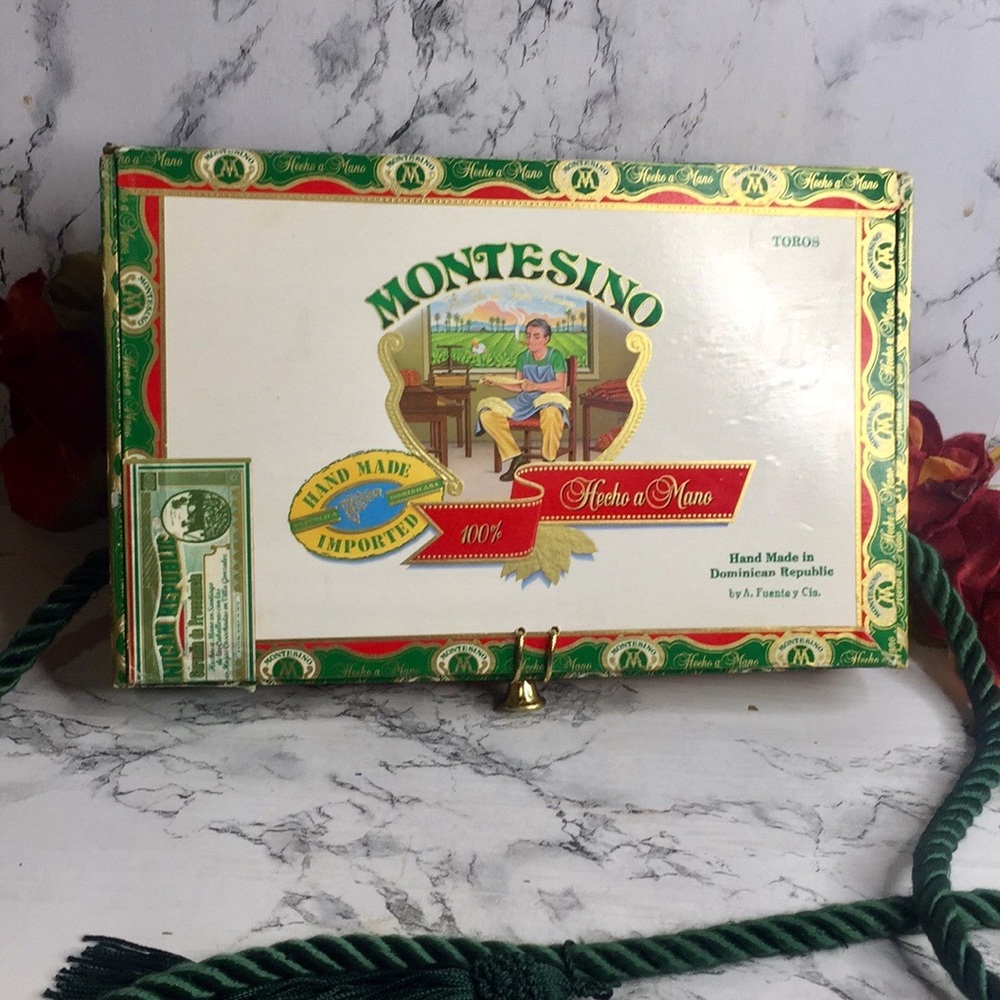 Vintage Montesino Upcycled Cigar Box Crossbody Bag - Picture 3 of 15